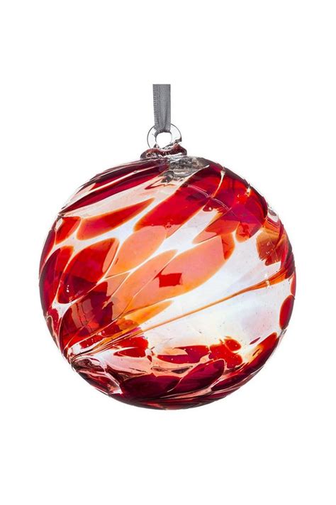 Decorative Accessories Sienna Glass 10cm Friendship Ball 40th Wedding Anniversary Ruby