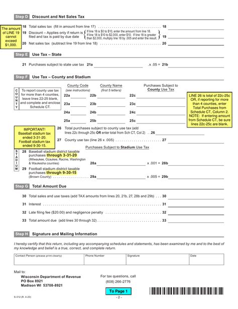 Form St 12 Download Fillable Pdf Or Fill Online Wisconsin Sales And Use Tax Return Wisconsin