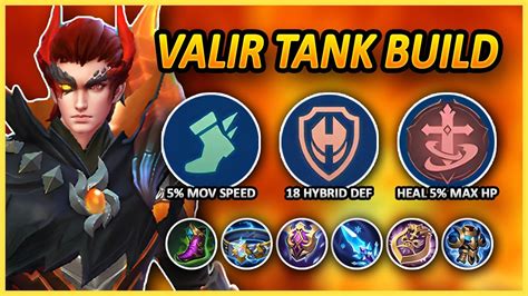 Valir BEST Item And Emblem Set SLOW And TANKY Build Valir