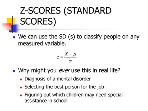 Ppt Z Scores Standard Scores Powerpoint Presentation Free Download