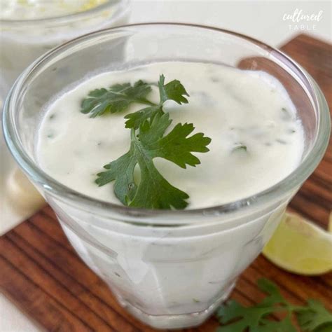 Easy Cilantro Lime Crema Cultured Table