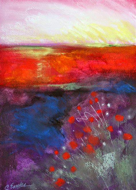 Carol Engles Art Red And Violet Field Two Abstract Painting By Carol