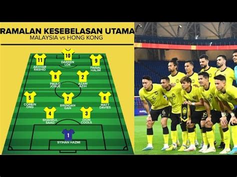 Ramalan Lineup Xi Kesebelasan Utama Harimau Malaya Menentang Hong Kong