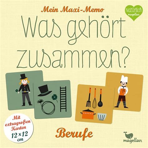 Mein Maxi Memo Was Gehört Zusammen Berufe Magellan Verlag