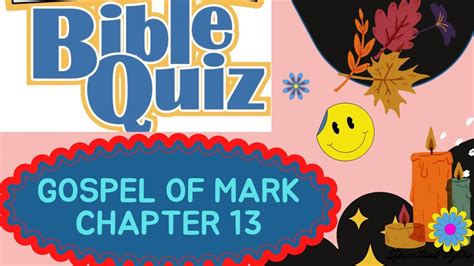 Bible Quiz Gospel Of Mark Chapter 13 25 Questions With Answers Sheet