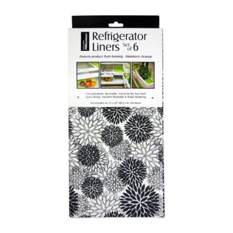 Design Imports Camz36583 Black Dahlia Fridge Liner Set Of 6 1 Smiths Food And Drug