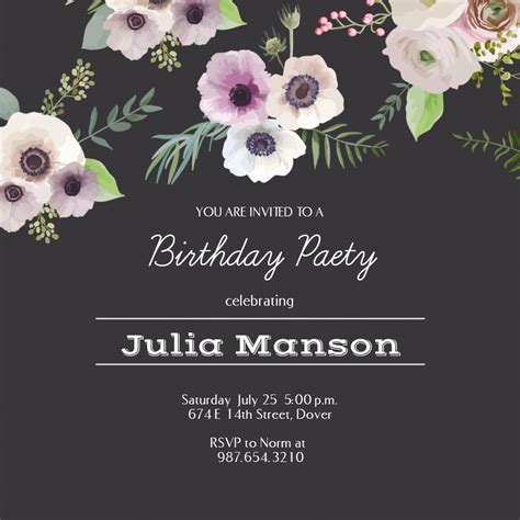 Birthday Invitation Templates Free Greetings Island