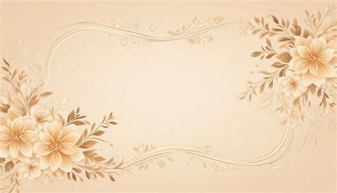 Floral art design with flowers and leaves on cream color background ...