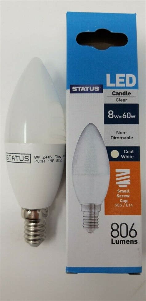 Status W W Led Candle Bulbs E Small Screw Ses Cool White K