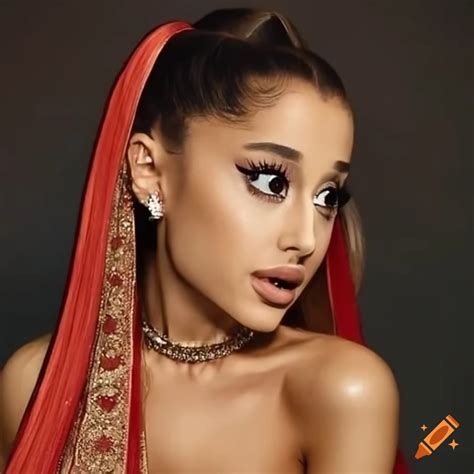 Ariana Grande In Indian Sari On Craiyon