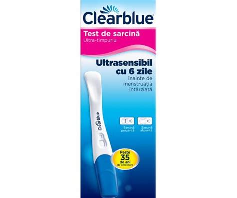 Test De Sarcina Clearblue Ultrasensibil Cu 6 Zile 1 Test P G Forte