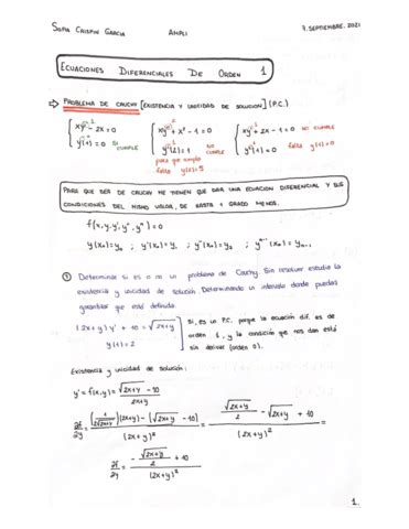 Ecuaciones Diferenciales De Primer Grado Pdf