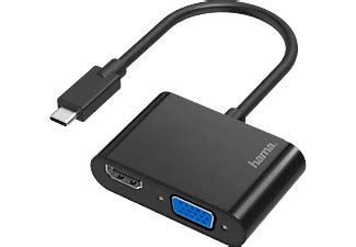 Adaptador Hama 002003130000 USB C HDMI VGA 4K Negro