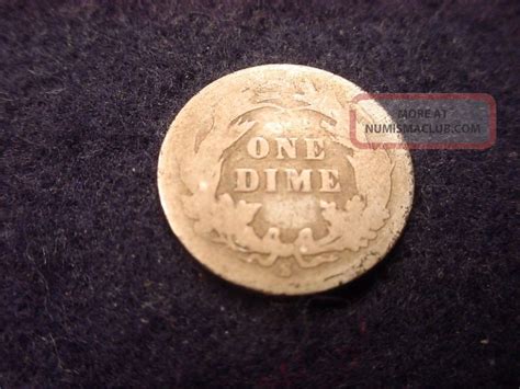 1892 S Barber Dime Great Key Date Coin 8