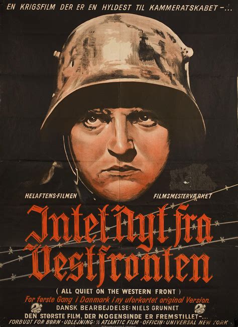 All Quiet on the Western Front Original R1930s Danish A1 Movie Poster ...