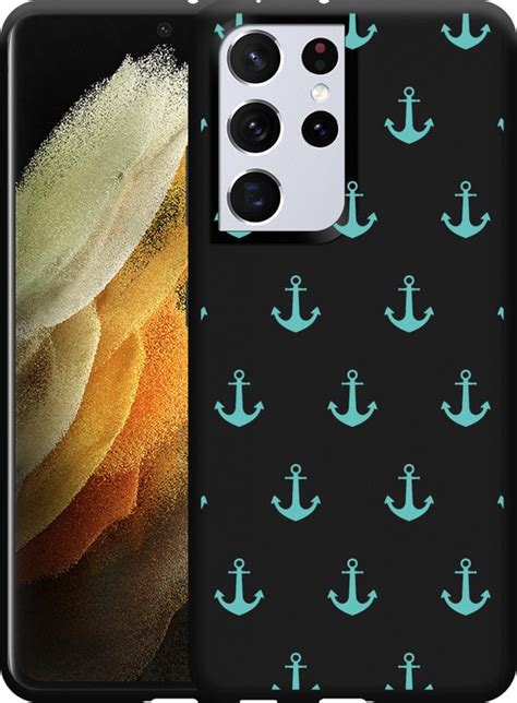 Galaxy S21 Ultra Hoesje Zwart Ankers II Designed By Cazy Bol