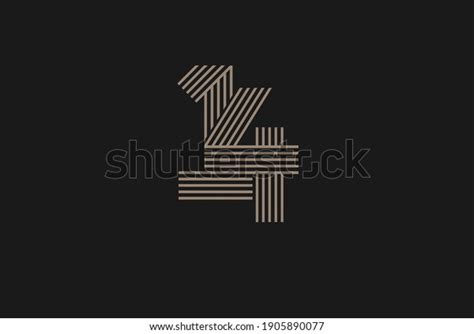 Number 14 Logo Monogram Number 14 Stock Vector (Royalty Free ...