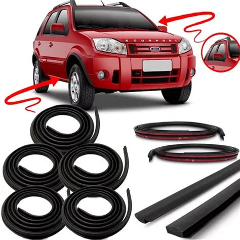 Kit Borrachas 4 Porta Pingadeiras Friso Teto E Mala Ecosport