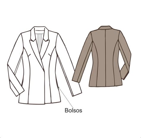 Molde Modelagem De Blazer Feminino Bolso Embutido Elo7