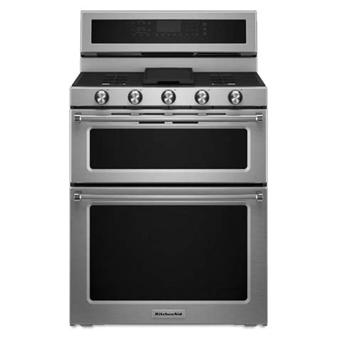 Kitchenaid Kfgd500ess 30 Inch 5 Burner Gas Double Oven Convection Range Kfgd500ess Bergeys