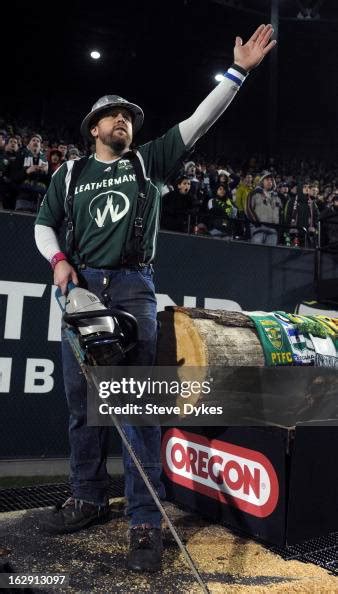 Portland Timbers mascot 'Timber Joey' revs up the crowd with his ...