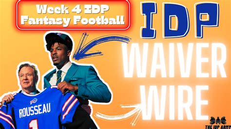 Week 4 Idp Fantasy Football Waiver Wire Targets Youtube