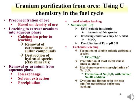 Ppt Rfss Lecture Uranium Chemistry And The Fuel Cycle Powerpoint