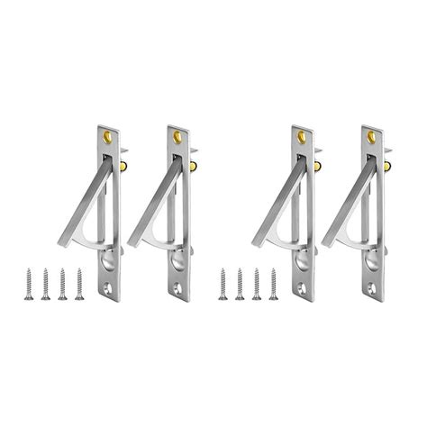 4Pcs Pocket Door Edge Pull,304 Stainless Steel Pocket Door Handle with