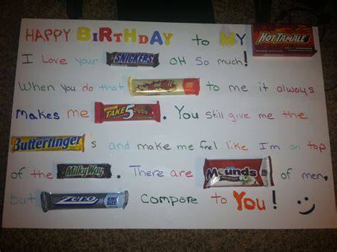 My Husbands 45th Birthday Card Diy Ts For Him Candy Cards 45th