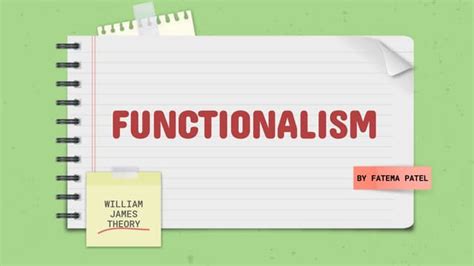 William James' Functionalism | PPT