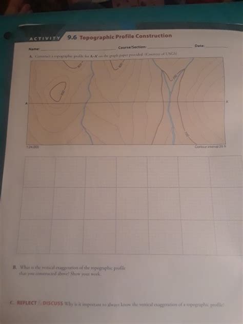 Solved Activity Topographic Profile Construction Chegg