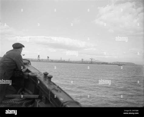 AT ROSYTH ROYAL NAVAL DOCKYARD, 11 AUGUST 1944. - View of the dockyard ...