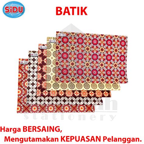 Jual Kertas Bungkus Kado Sidu Isi 50 Lembar Motif Fancy Batik Sinar