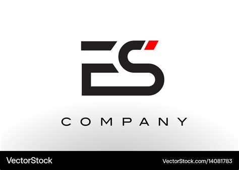 Es Logo Letter Design Royalty Free Vector Image