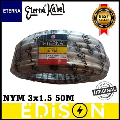 Promo Eterna Kabel Kawat Batang Nym X M Meter Putih Tahan A