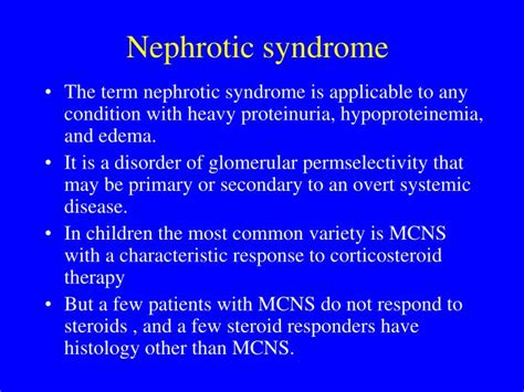 Ppt Proteinuria And Nephrotic Syndrome Powerpoint Presentation Id