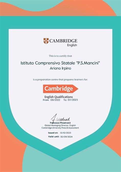 Certificazioni Linguistiche Istituto Comprensivo P S Mancini