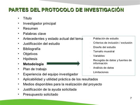 Protocolo de Investigación Elementos del protocolo