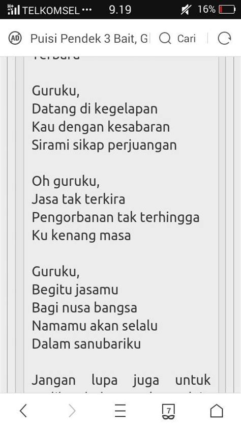 Contoh Puisi 3 Bait Bertema Pendidikan 56 Koleksi Gambar