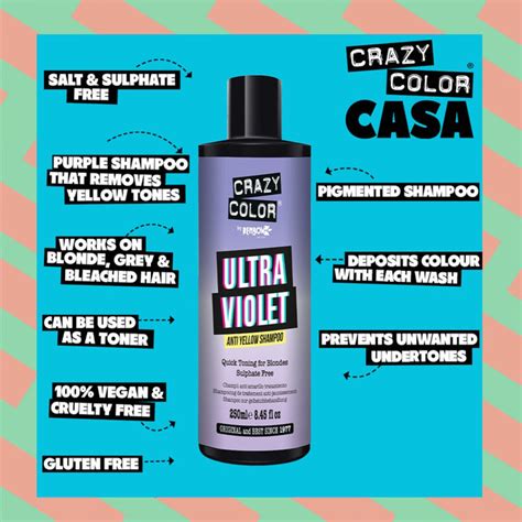 crazy color ultra violet anti yellow shampoo ml turkey