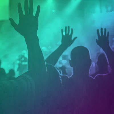 Sunday Is Almost Here Hands Lifted Church Motion Graphics Background