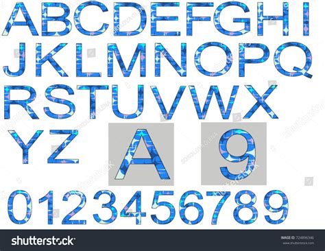 Vector Stylized Colorful Alphabet Numbers Stock Vector Royalty Free