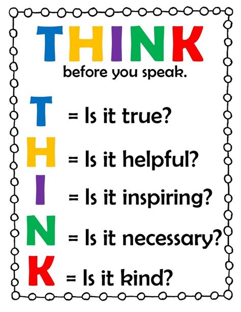 THINK Before You Speak Lesson Plan | Life skills lessons, Think before you speak, Coping skills ...