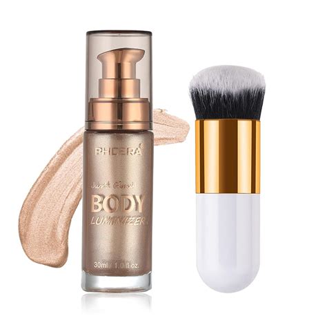 Body Shimmer Oil Waterproof Long Lasting Moisturizing Bronze Body Luminizer Glow