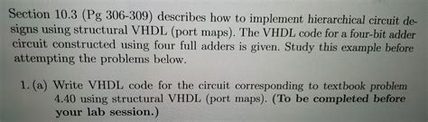 Solved Please Write Vhdl Code Easy To Read And Guided Steps