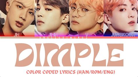 Bts Dimple Illegal 방탄소년단 보조개 Color Coded Lyricshanromeng가사