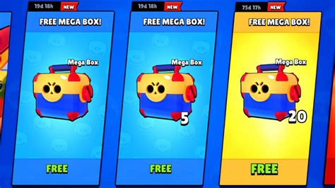 Woow Update Free Mega Box Legendary Gifts Brawl Stars Update