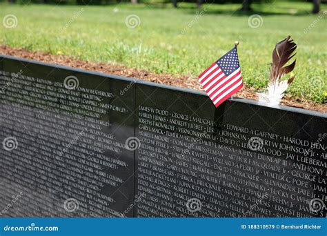 Names Of Vietnam War Casualties On Vietnam Veterans Memorial In ...