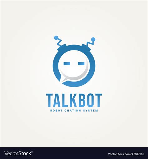 Chat bot ai messenger icon logo template design Vector Image