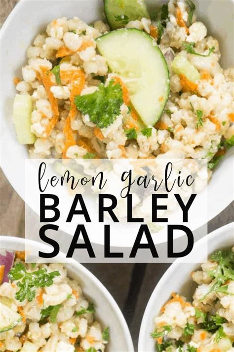 Barley Salad with a Garlic Lemon Dressing - Smart Nutrition with ...